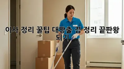 이사 정리, 꿀팁 대방출! 짐 정리 끝판왕 되기